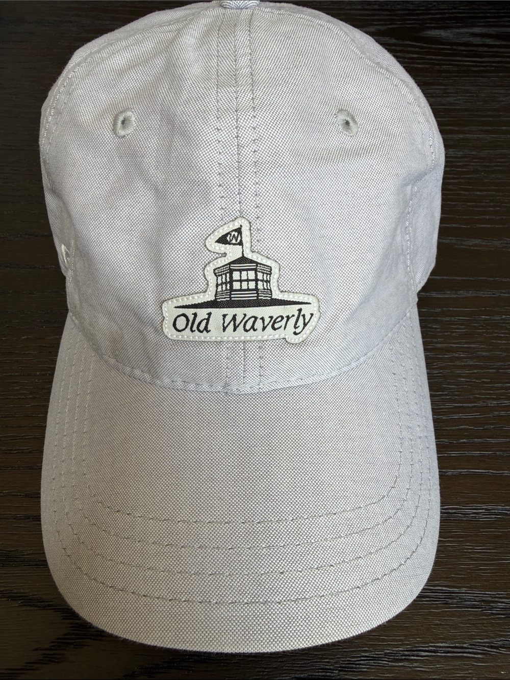 Old Waverly Light Gray Baseball Cap with White Patch